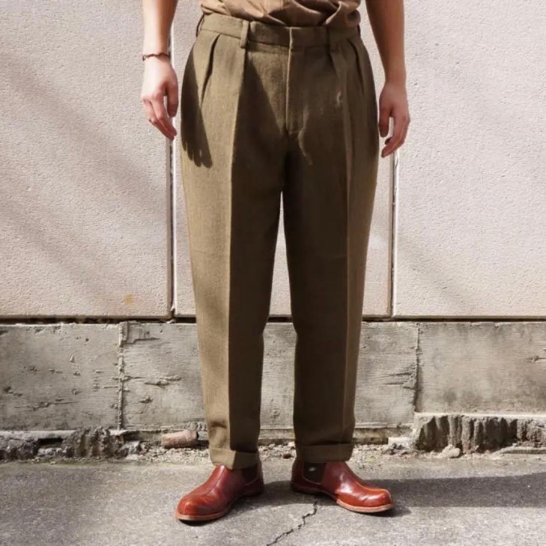 BROWN by 2-tacs WIDE SLACKS スラックス