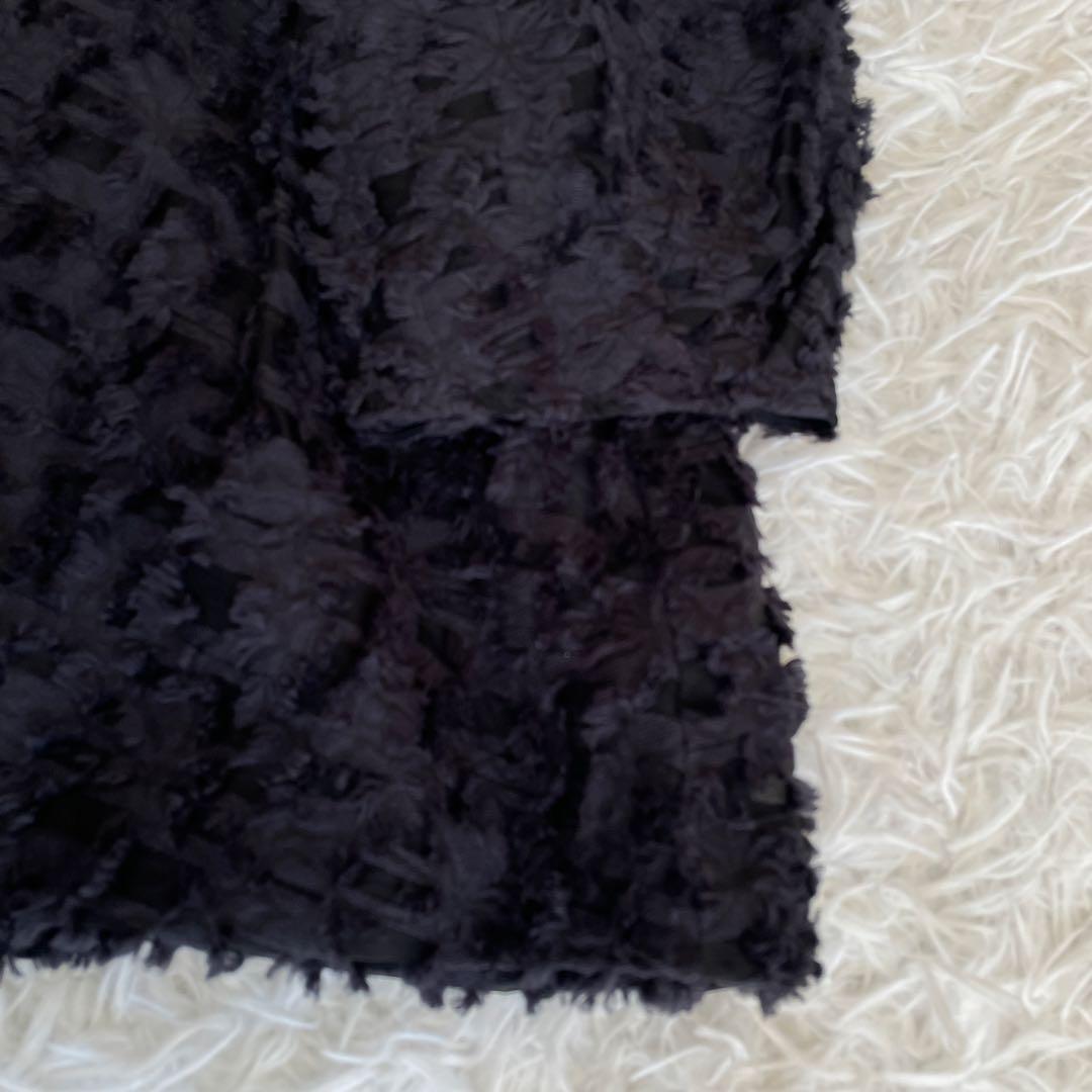 23区【VERYコラボ】ボタニカル カットジャカード ブラウス　ネイビー