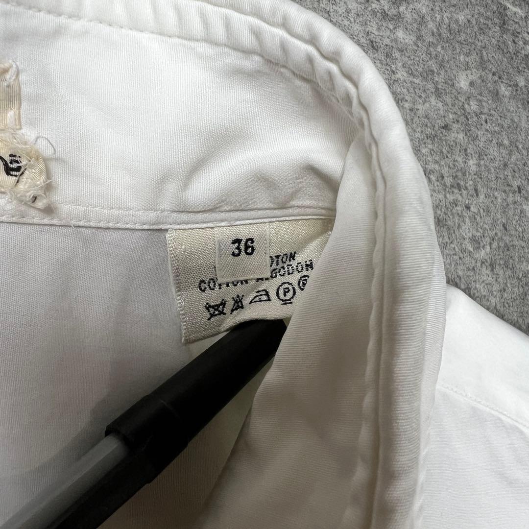 Hermes エルメス マルジェラ期 白シャツ 長袖 レギュラーカラー