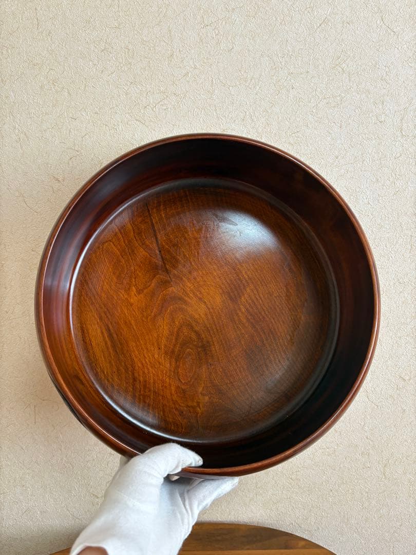 【烏城彫茶櫃】☆登録商標付☆取込盆　岡山県：漆芸　煎茶道具