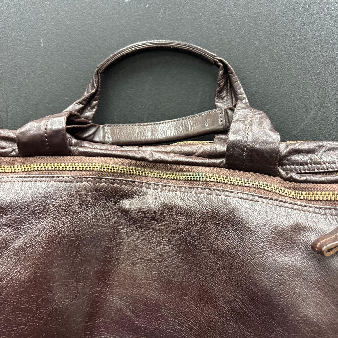 beau dessin ダークブラウン レザー ビジネスバッグ