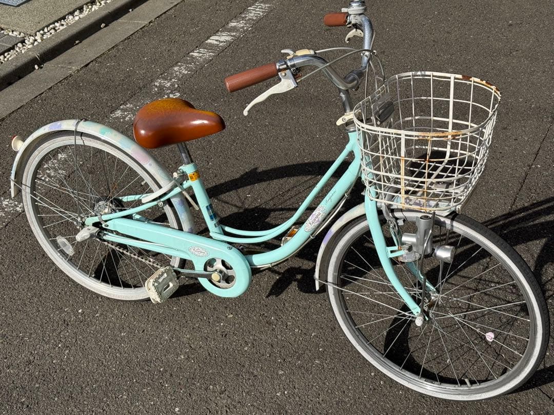 美品 ブリヂストン　22インチ　子供用自転車 ミントグリーン （東京多摩地区）