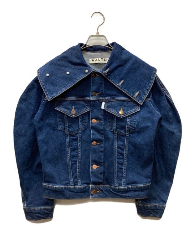AALTO 2wayビッグカラーデニムジャケット