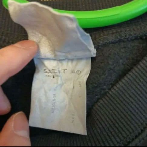 SA1NT ブラック スウェット トレーナー