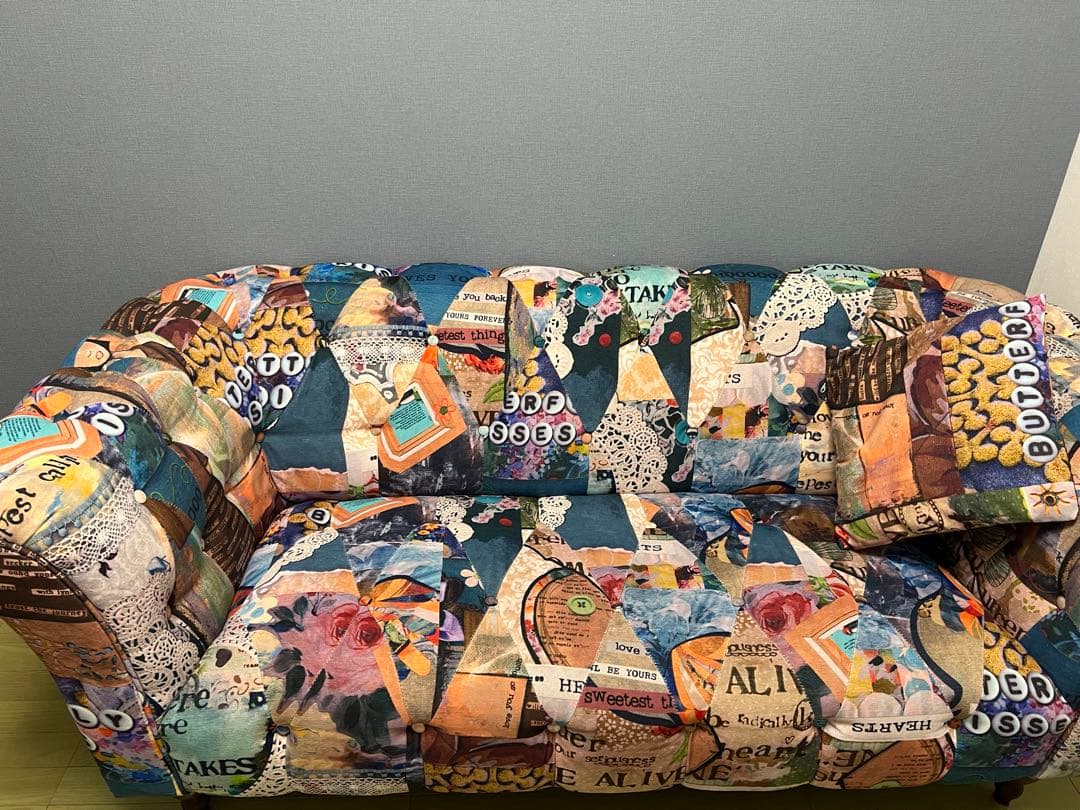 カラフル パッチワーク 2.5人掛けソファ