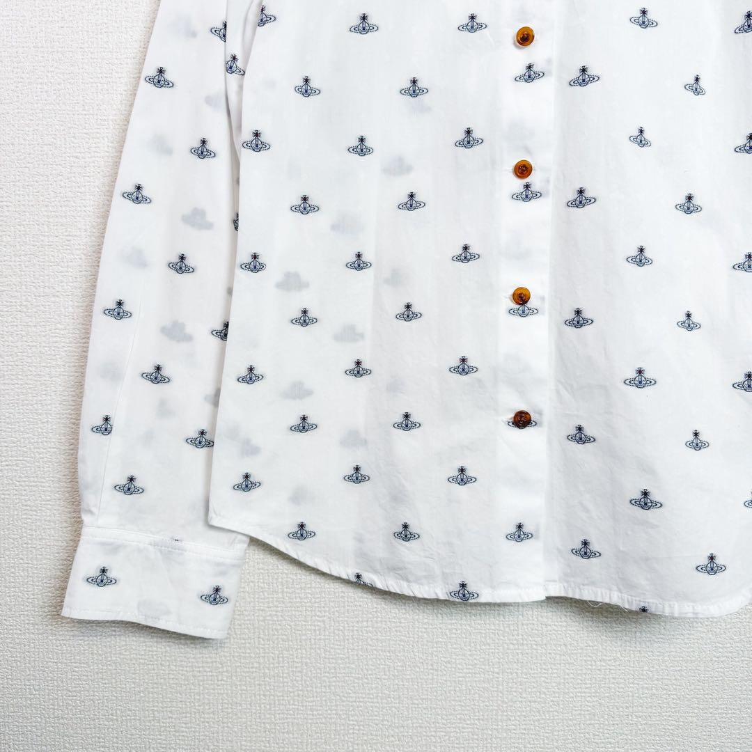 楽一番　ヴィヴィアンウエストウッド　総柄　オーブ　シャツ　丸襟