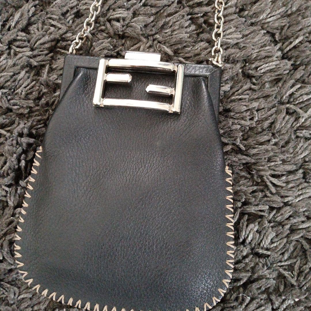 レア　フェンディ　ヴィンテージ　がま口　チェーンバッグ