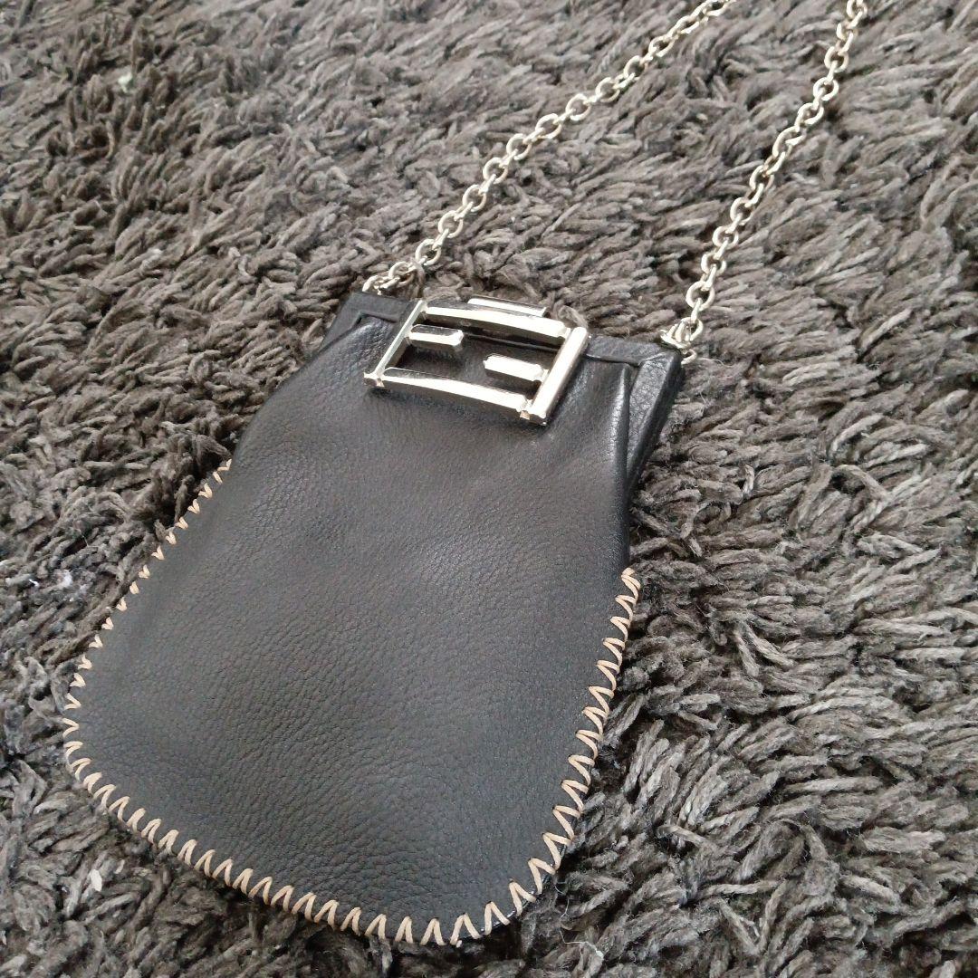 レア　フェンディ　ヴィンテージ　がま口　チェーンバッグ