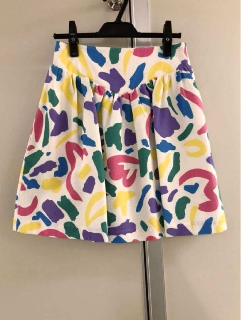 【MOSCHINO COUTURE！】 マルチカラー レトロ プリント スカート