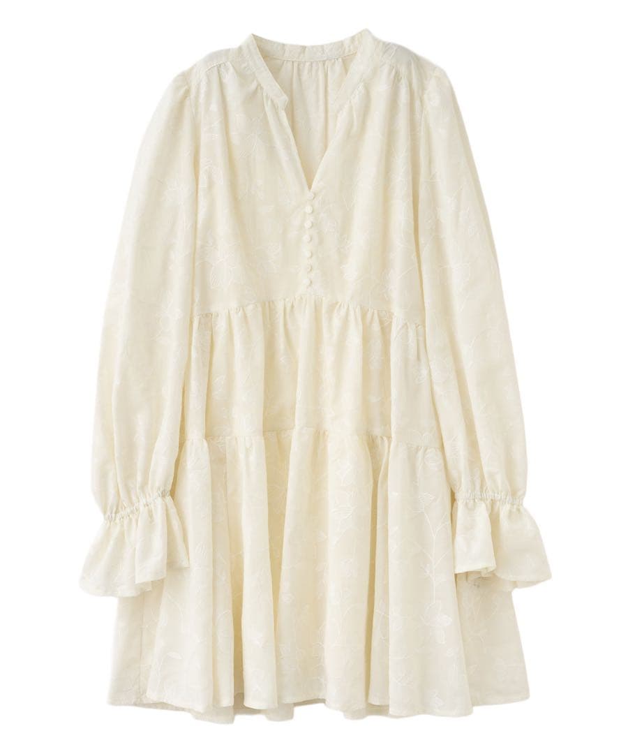 【COCODEAL】 未使用・新品エンブロイダリーティアードミニワンピース