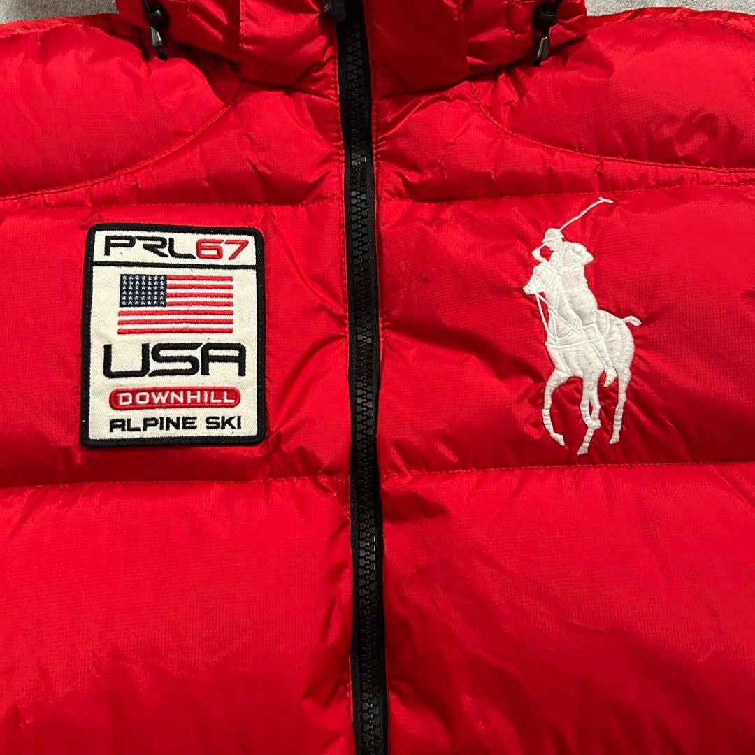 POLO by Ralph Lauren ダウンベスト 赤 ビッグポニー USA