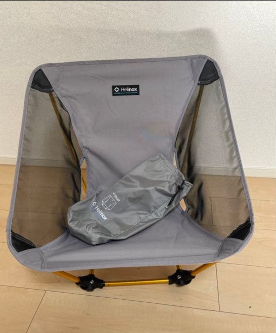 美品☆Helinox アウトドアチェア グレー 収納袋付き