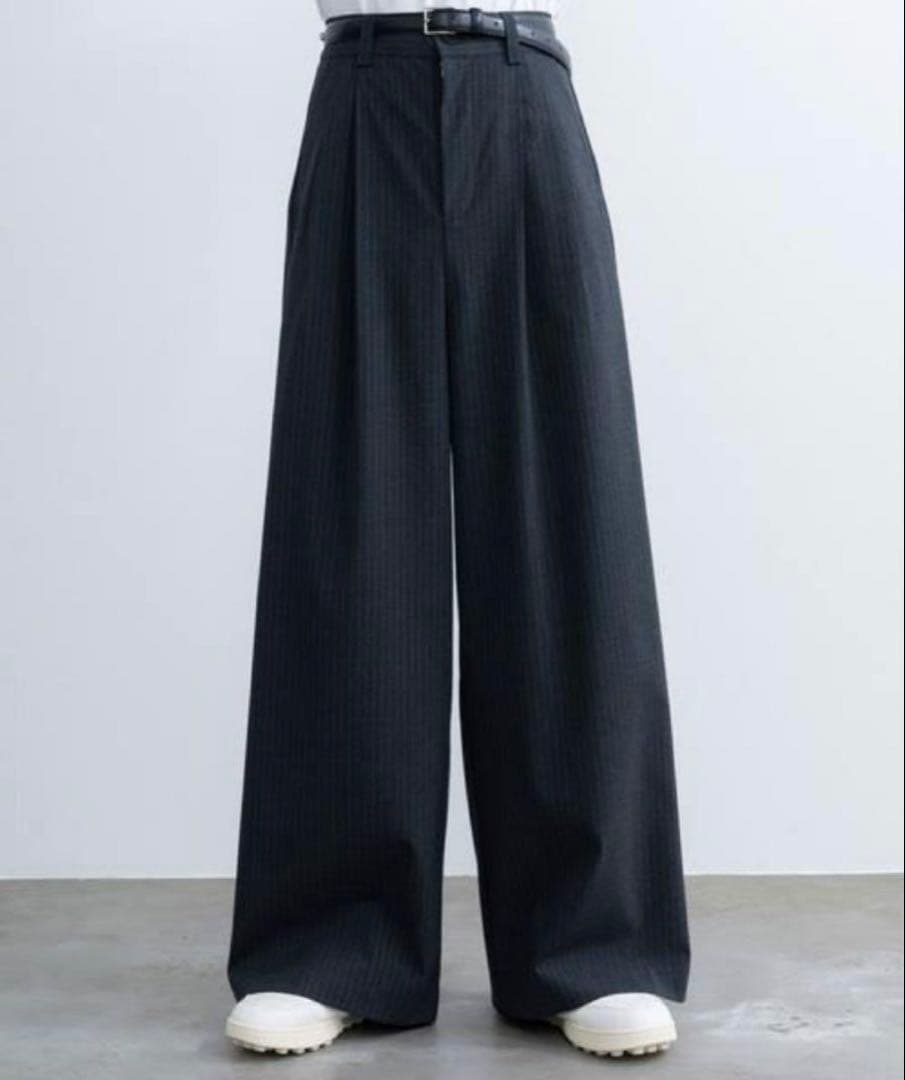 スーツ SINSS Two tuck wide straightstripeslacks