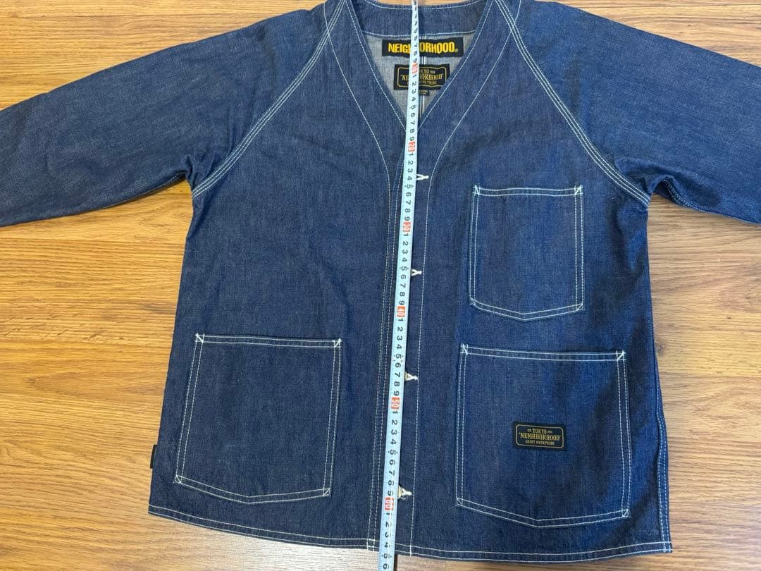 NEIGHBORHOOD デニムカバーオール　ノーカラー　ジャケット