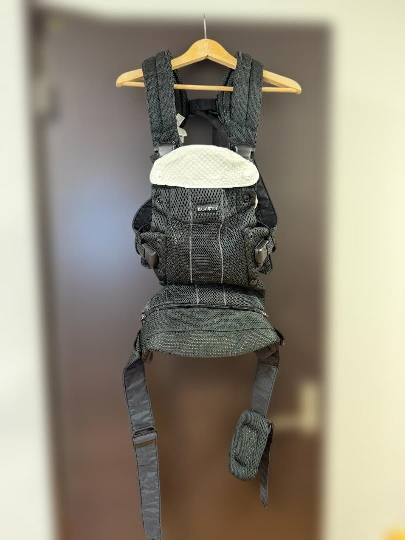 お値下げ！取説、箱、カバー付BabyBjorn ブラック 抱っこひも ハーモニー