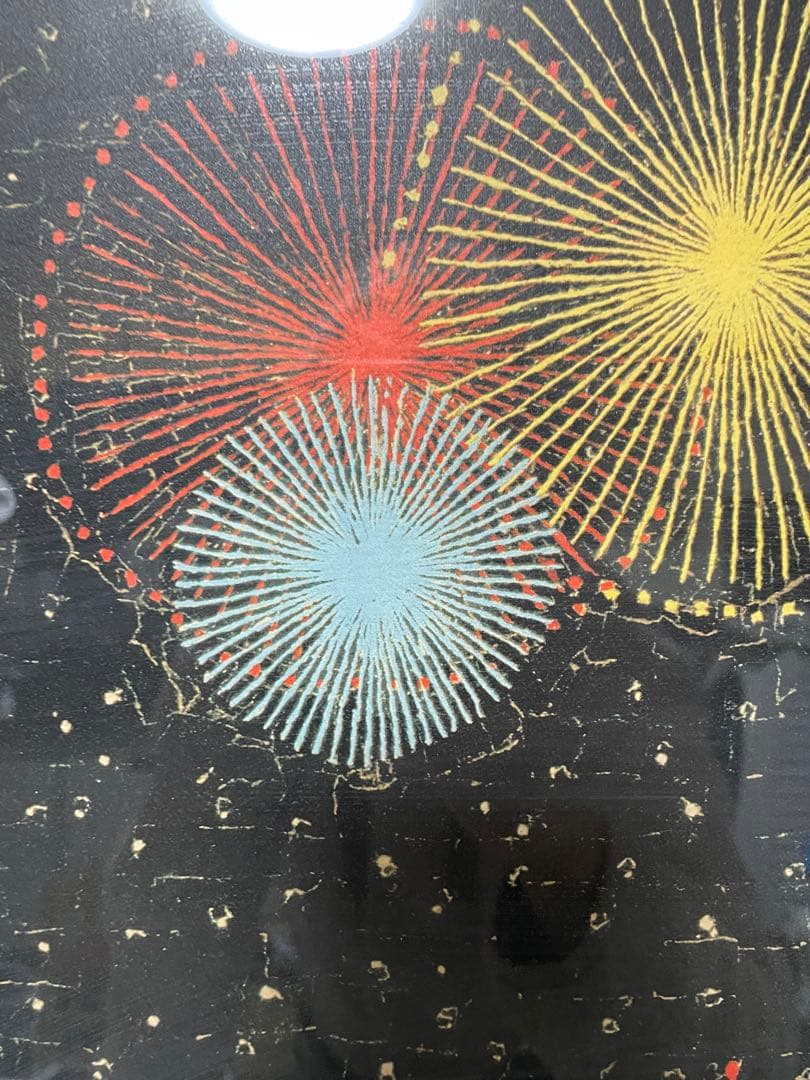 【真作】山下清「長岡の花火」リトグラフ 絵画家 限定300部 額装269/300