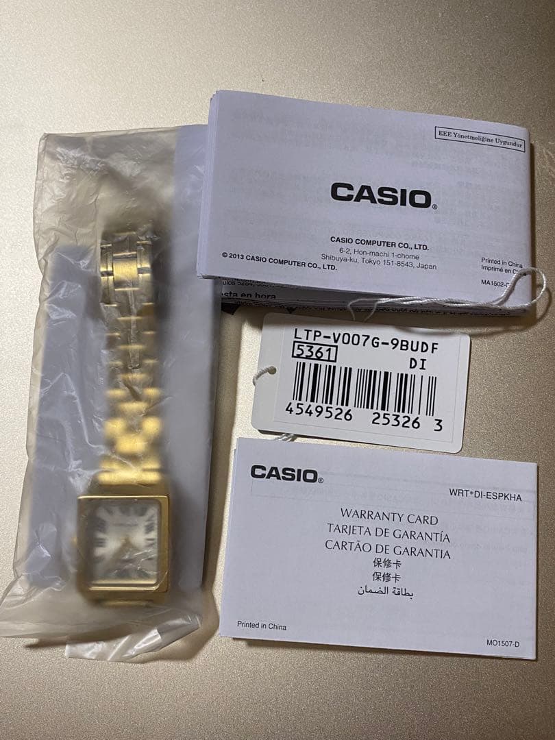 新品　CASIO ゴールド　LTP-V007G-9B