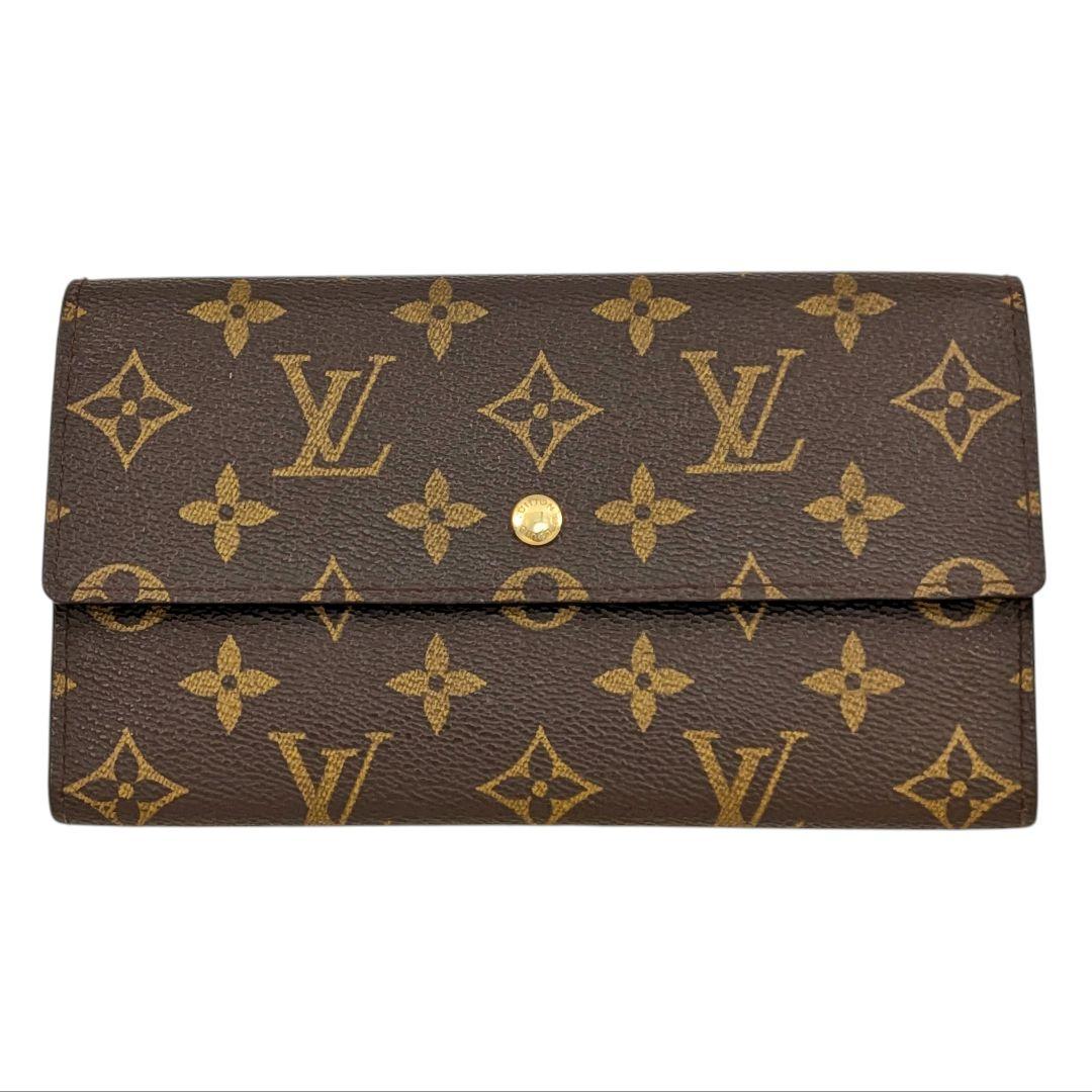 外観美 ルイヴィトン モノグラム ポルトトレゾール インターナショナル 974