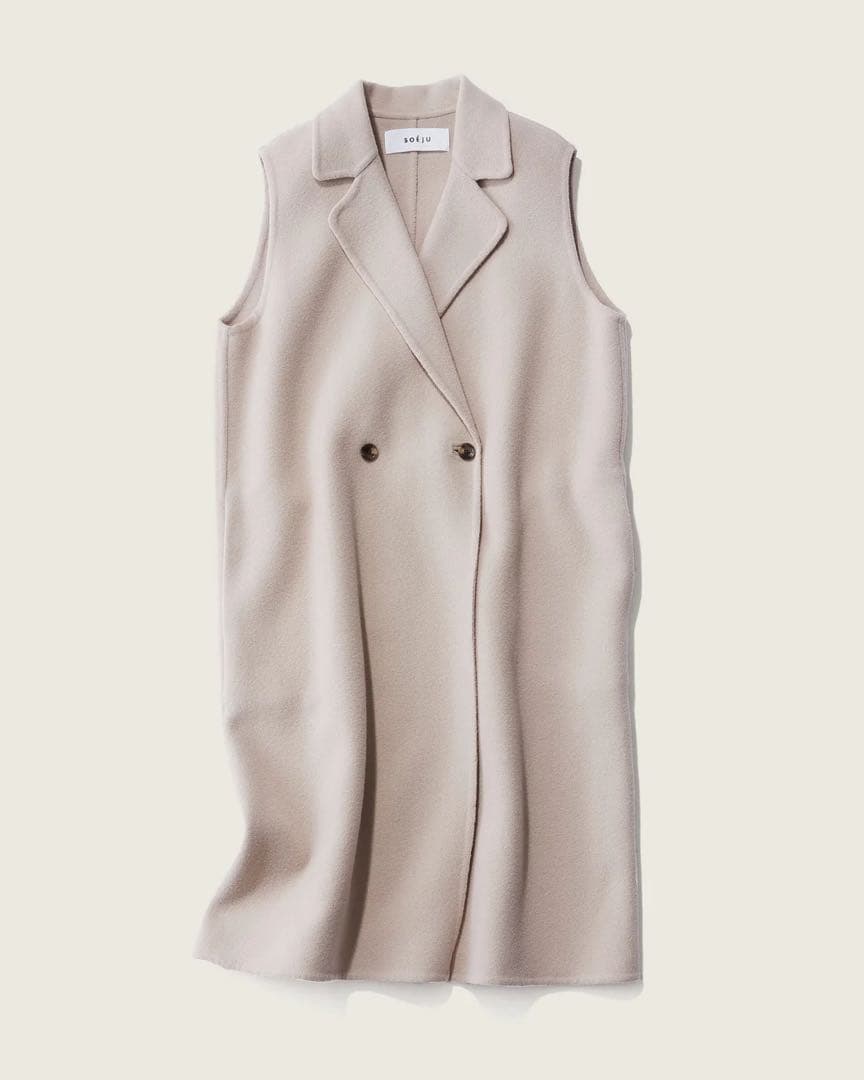 美品です！ソージュ　ウールリバーロングジレ