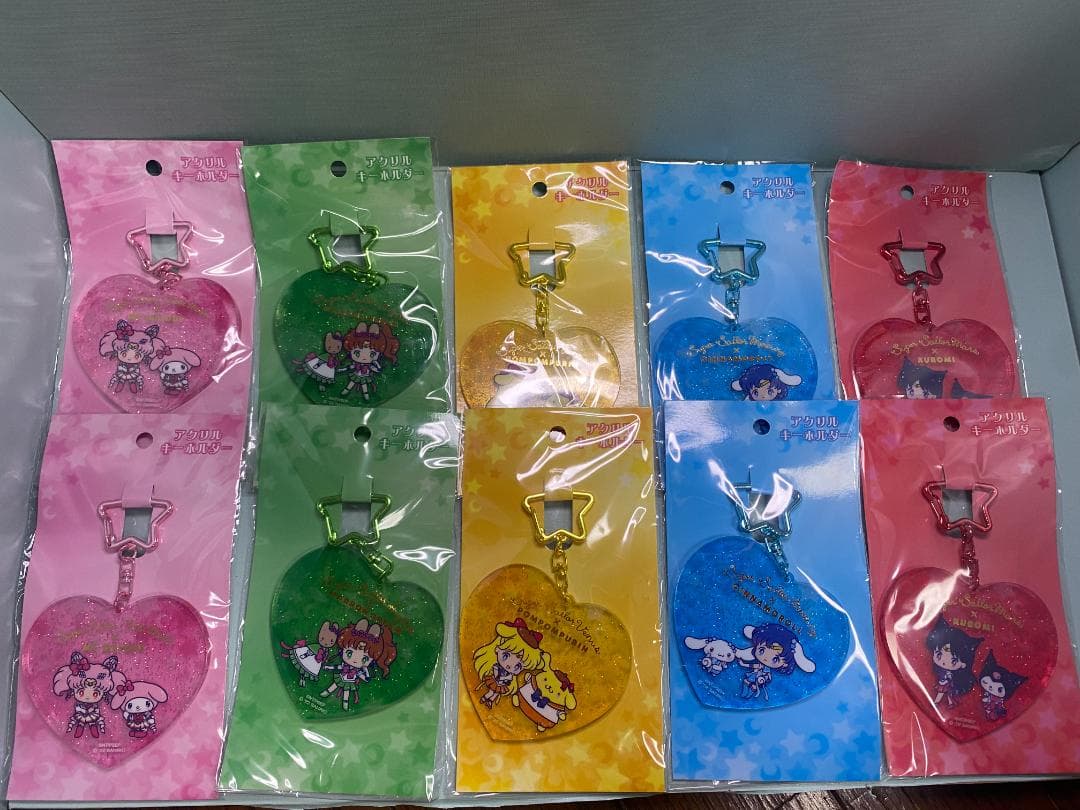 セーラームーン サンリオコラボ アクリルキーホルダー　５種×２