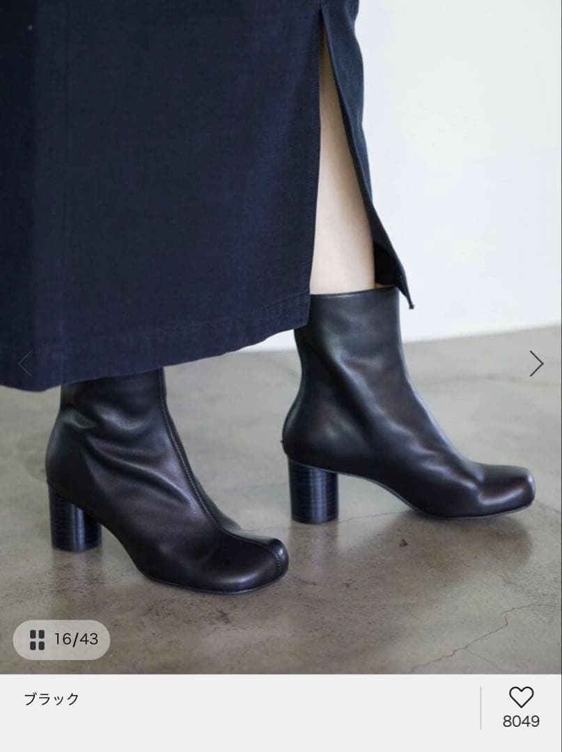 スローブイエナ ブラックブーティ 中ヒール