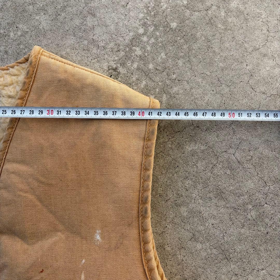 最初期 70's Carhartt ダッグ 裏ボア ベスト 鬼フェード