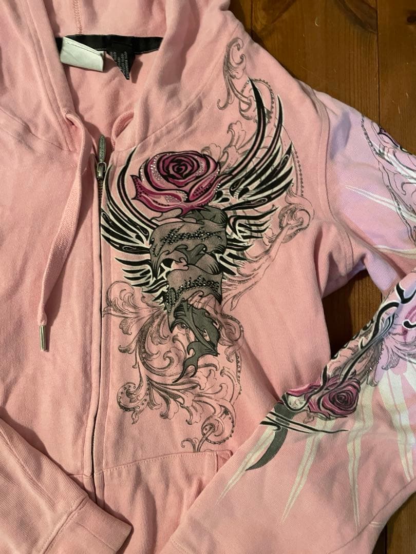 y2k 平成ギャル　パンク　ハーレー　ジップパーカー　archive