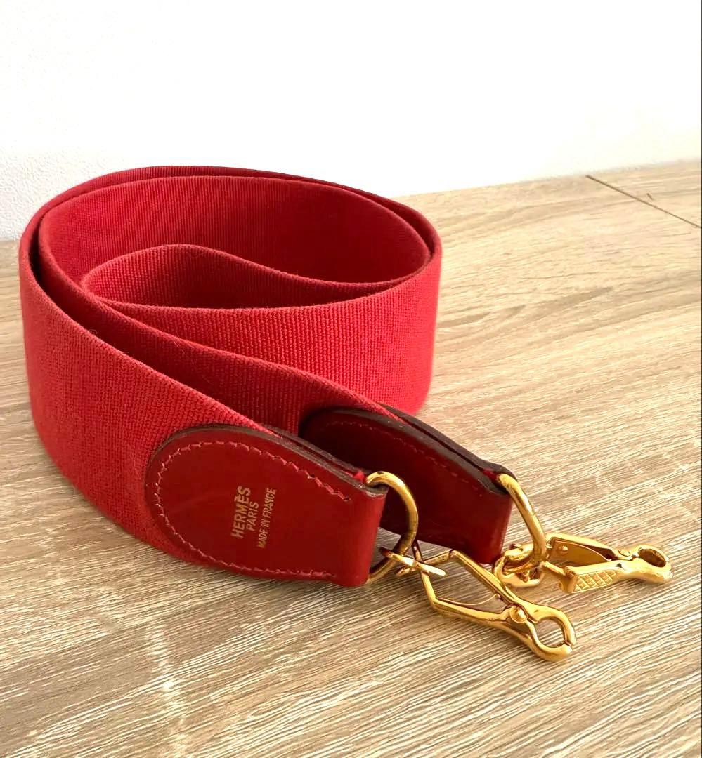 エルメス ショルダー ストラップ バンドリエール レッド HERMES