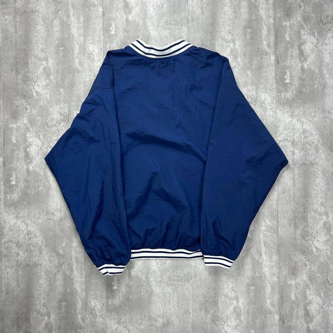 ナイキ 刺繍ロゴ 90s ナイロンジャケットプルオーバー ネイビー M 6057