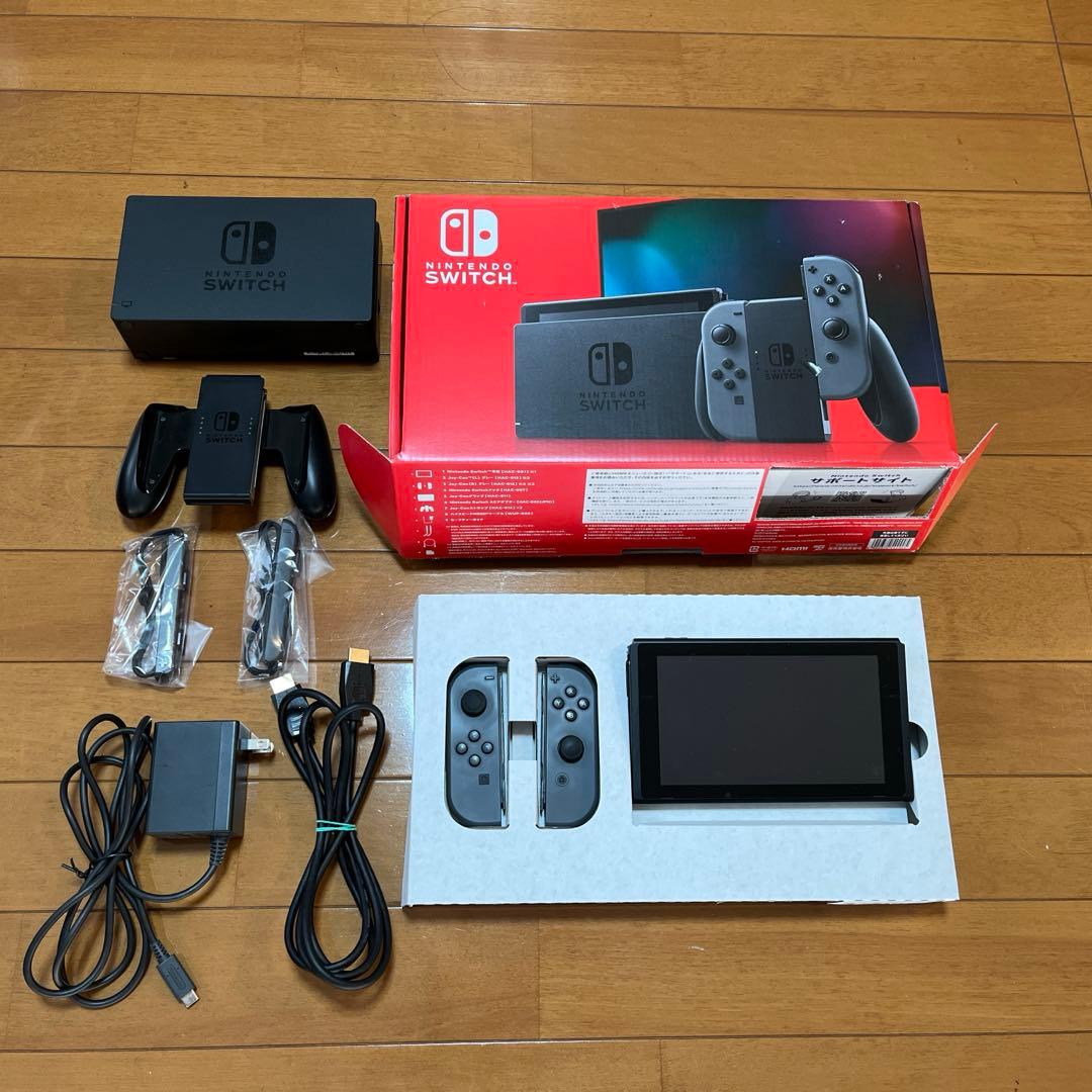 Nintendo Switch本体グレー　純正ソフトケース付