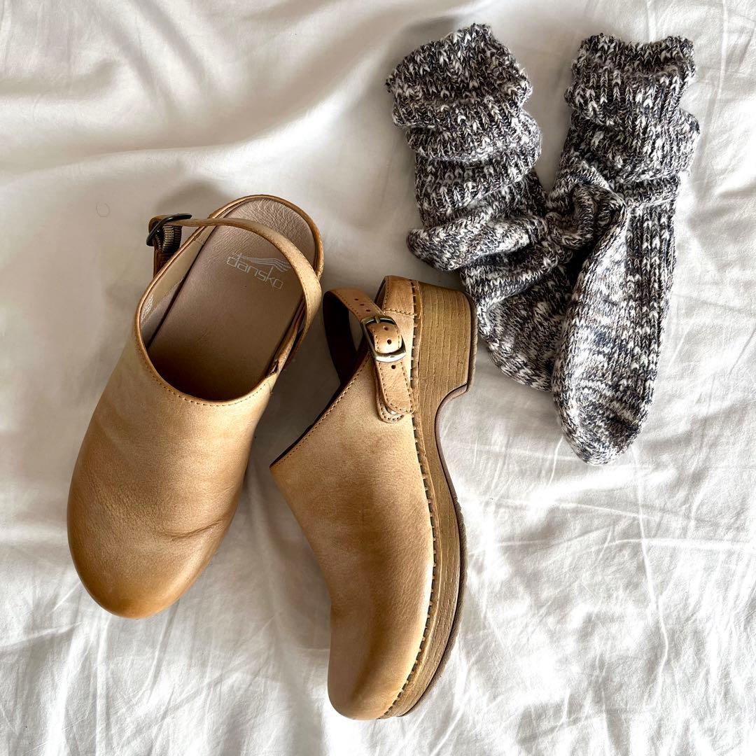 希少カラー✳︎ダンスコ　サボ　ストラップ　37 23.5〜24 ハニー 2way