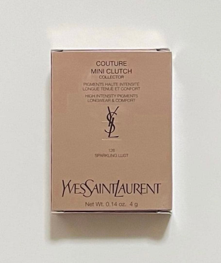 【新品】YSL クチュールミニクラッチ 126 スパークリングラスト 美容液付き