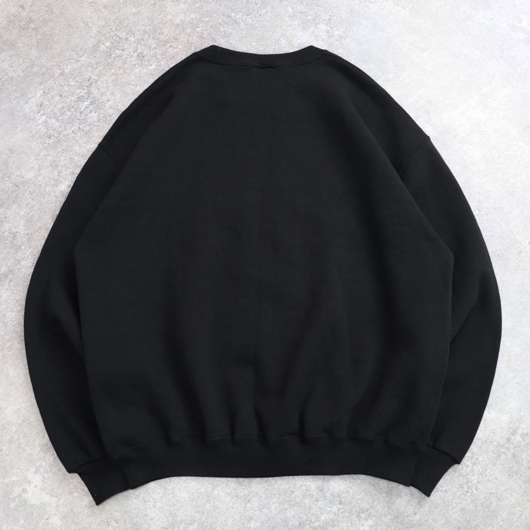 デッドストック ブラック 90s Russell ラッセル スウェット XL無地