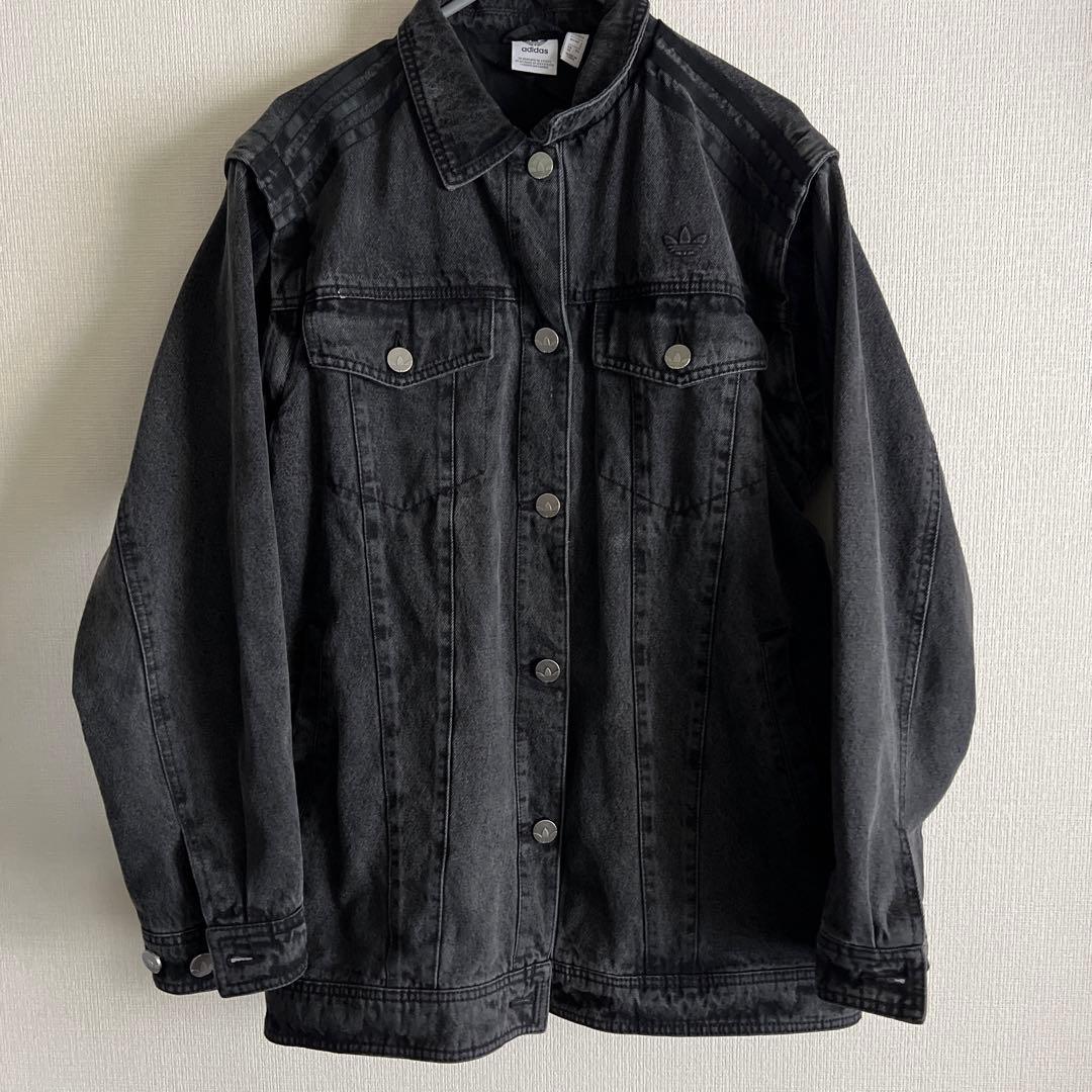 あ*ゆ様 adidas ADILENIUM ブラック デニムジャケット