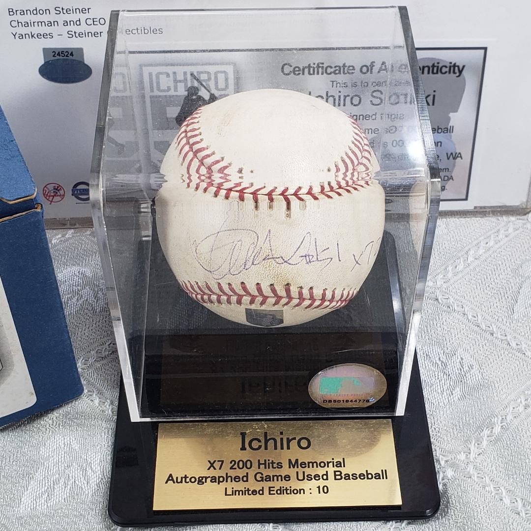 【イチロー】◆『2007年 200本安打達成試合 実使用ボール』 直筆サイン入◆