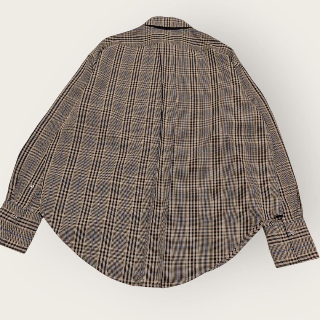 【美品】2025SS　シンゾーン　ツイルチェック　シャツ　ベージュ　F
