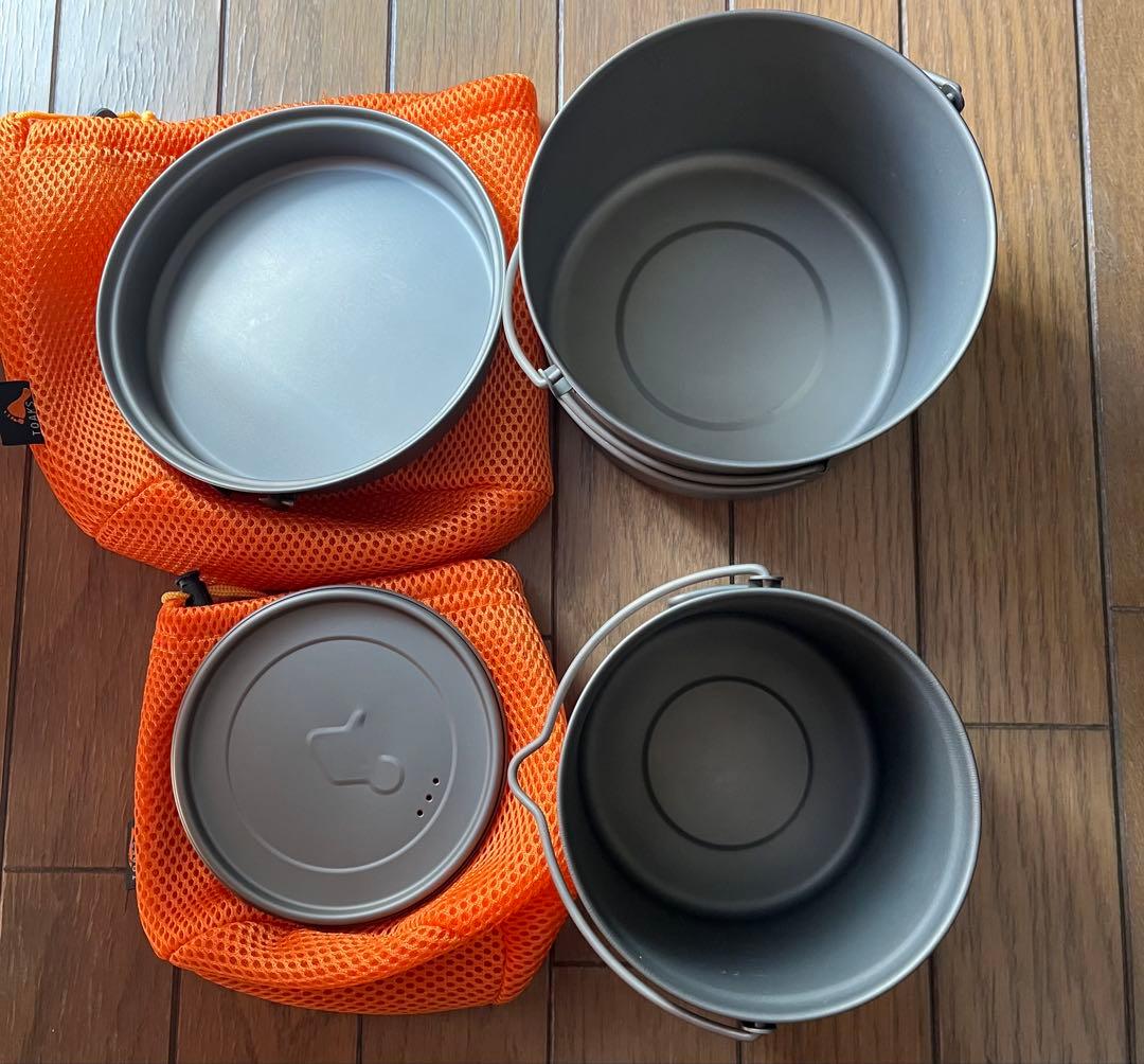 トークス ウッドバーニングストーブ と1600 と1100チタンポットのセット