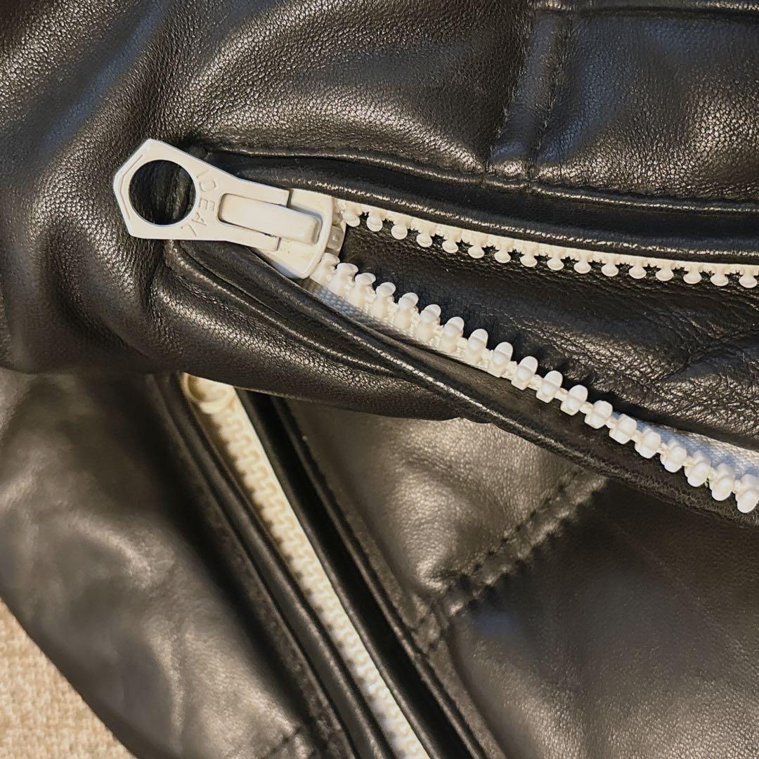 Schott(ラムレザーモーターサイクルダウンジャケット L)