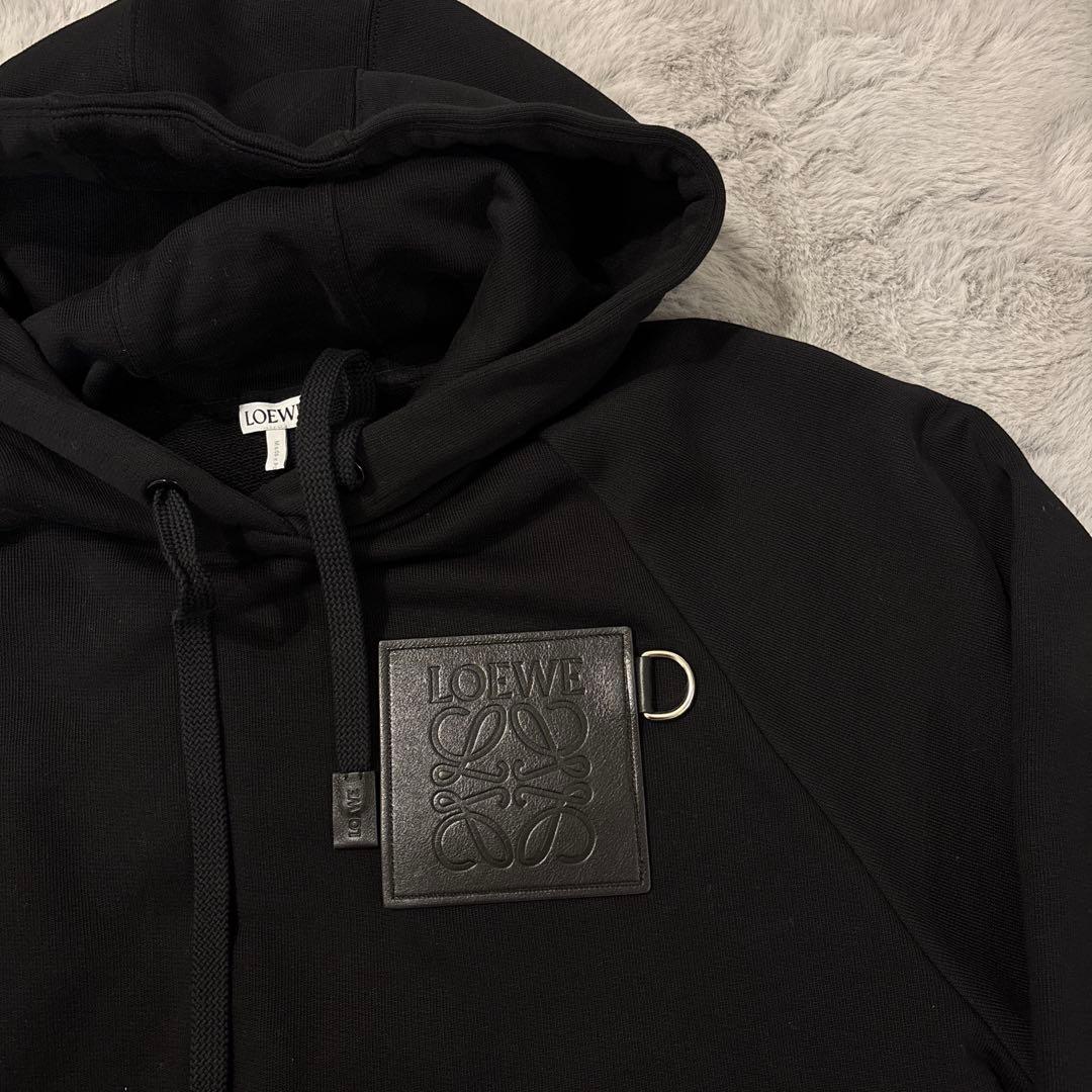 定価13万円✨LOEWE ロエベ レザーパッチフーディ XS ほぼ新品 KPOP