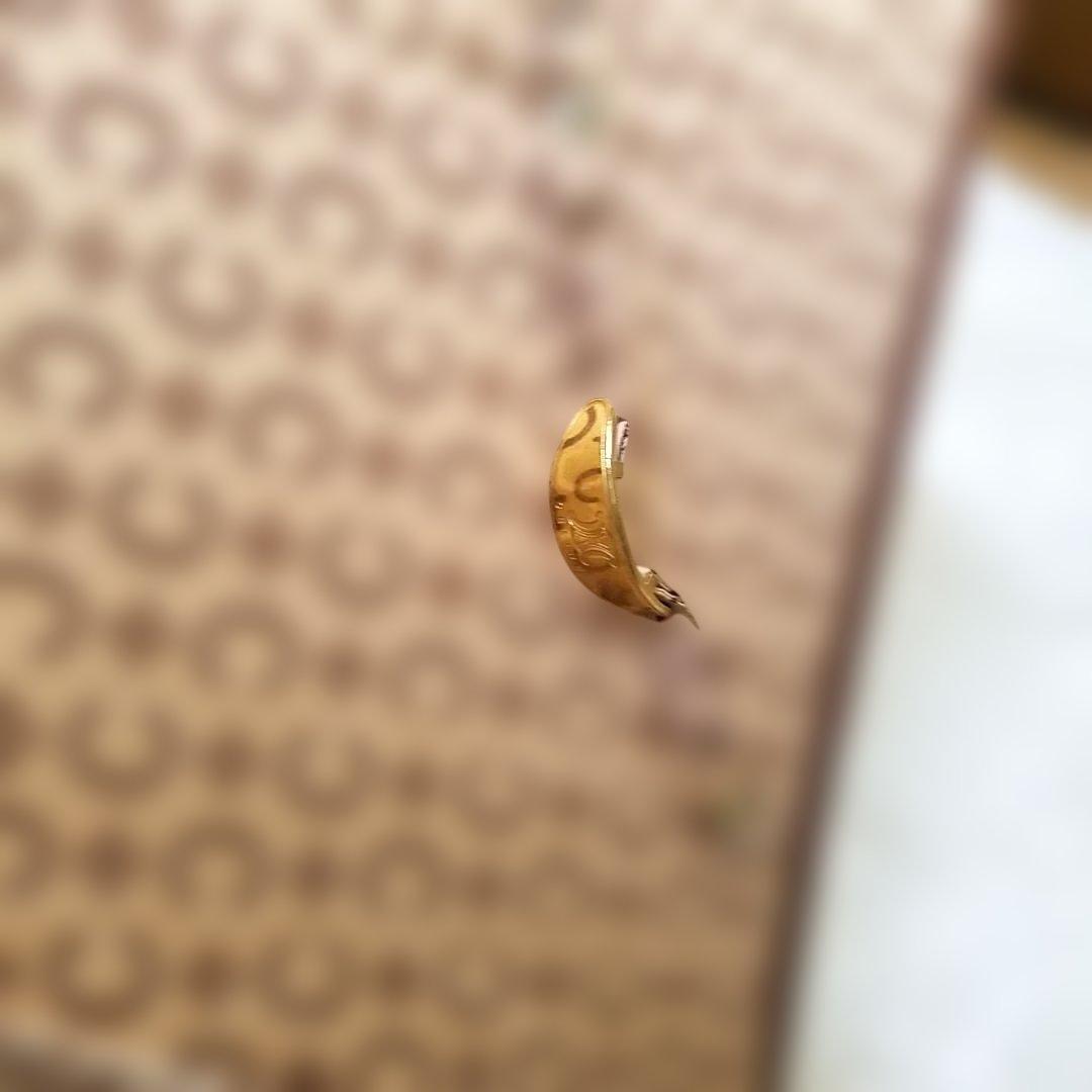 【極美品・希少】CELINE 傘 トリオンフ 総柄 ベージュ ゴールド金具