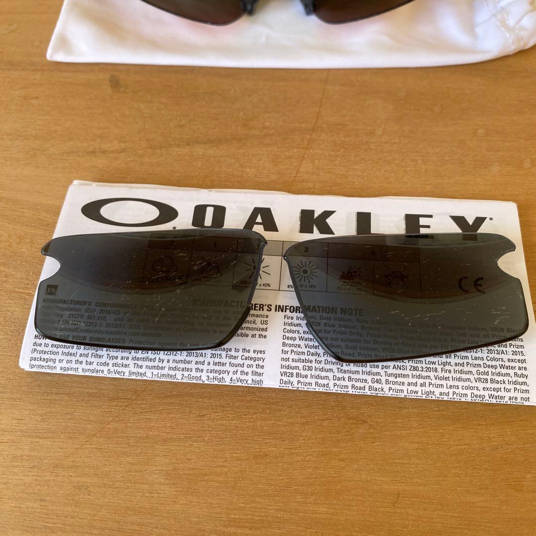 偏光　Oakley オークリー　FLAK 2.0 カーボンブラック　純正レンズ付