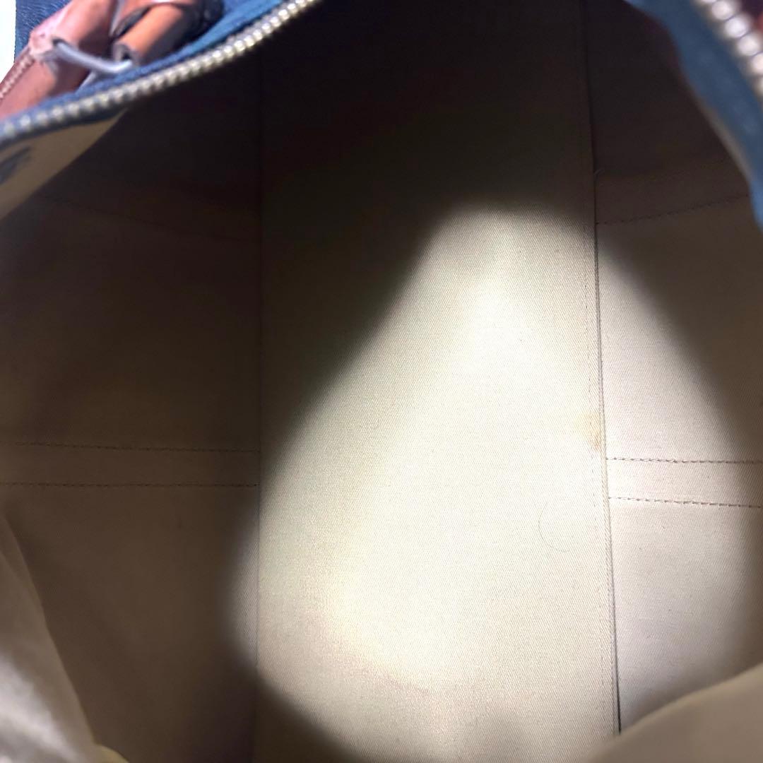 さ*様 ラルフローレン レザーPVC 2way ブラックウォッチ 大容量ボストン