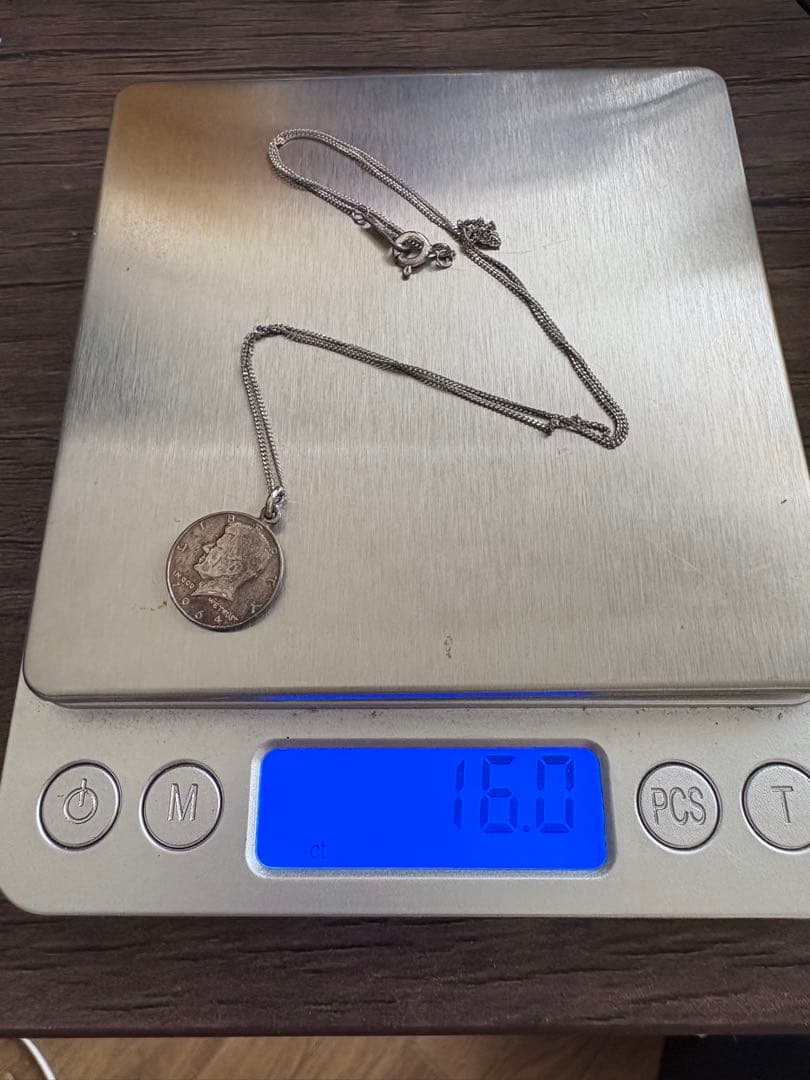 今だけ　希少　ケネディ大統1964の純銀ネックレスUSA