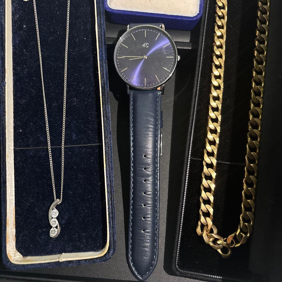 ［遺品整理・生前整理品］シルバー 喜平 K18 GP ネックレス 腕時計 指輪