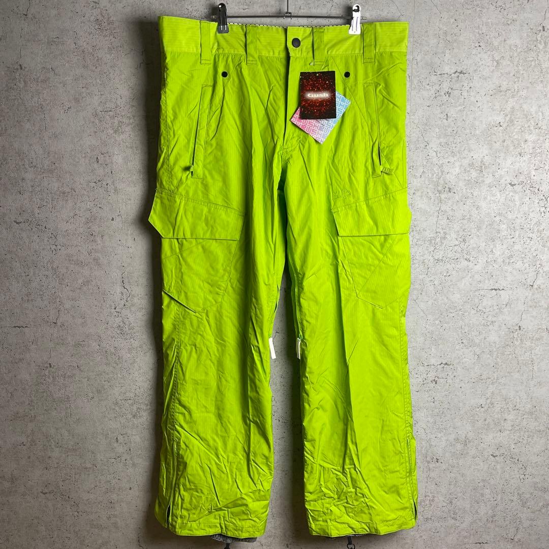 未使用品 ガッシュ GUSH スノーボード ウェア パンツ ライトグリーン XL