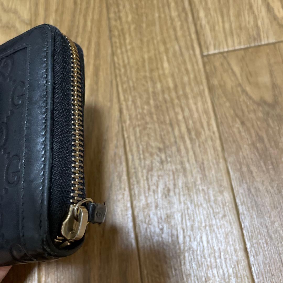 GUCCI グッチ ラウンドファスナー インターロッキング 長財布 ブラック