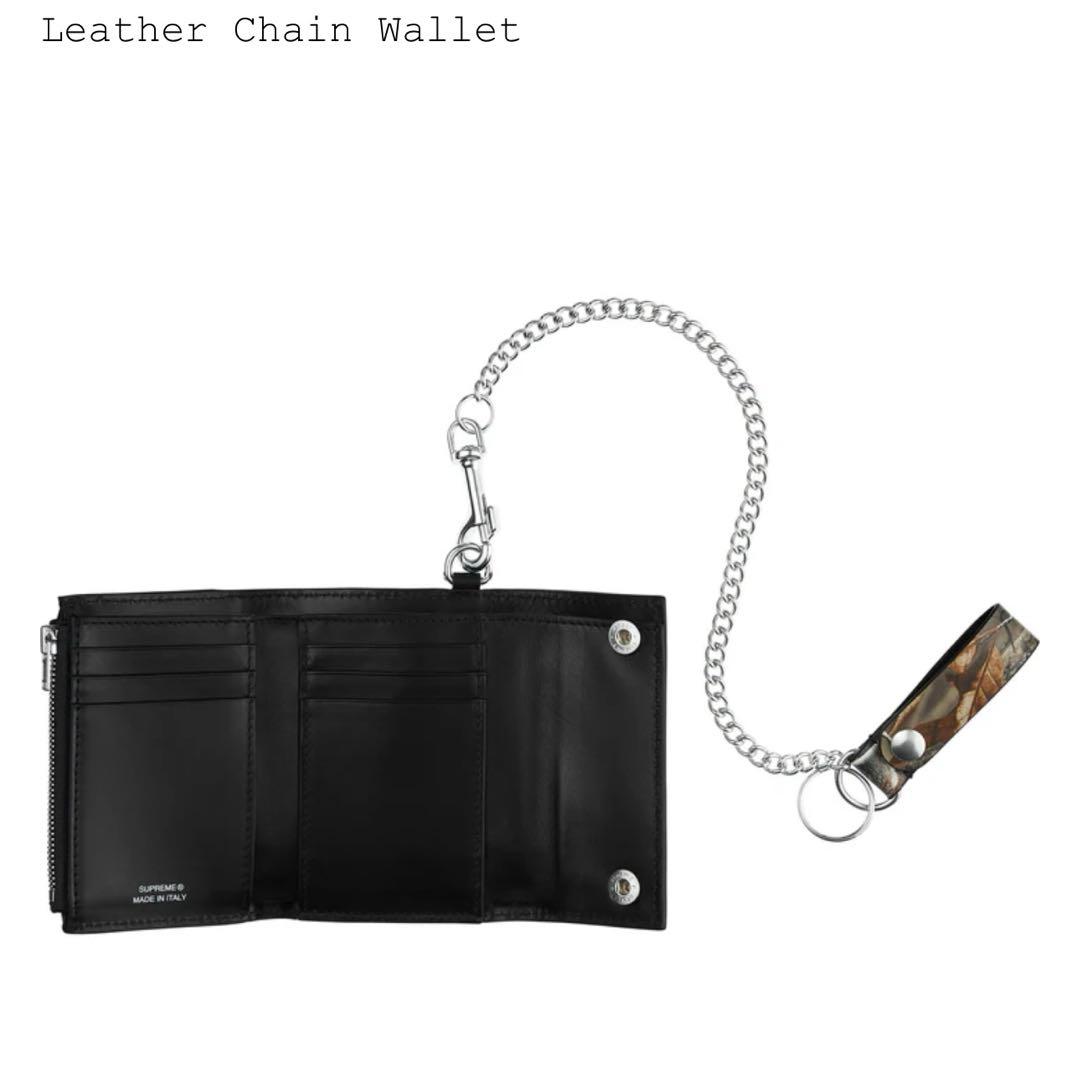 小物 Supreme Leather Chain Wallet \"Camo\"
