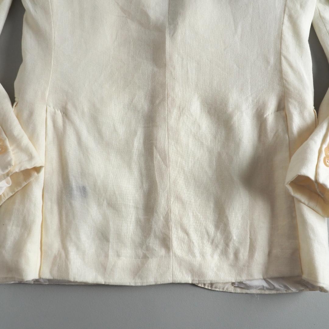 ラルフローレン　イタリア製　麻１００％　テーラードジャケット　ホワイト　美品