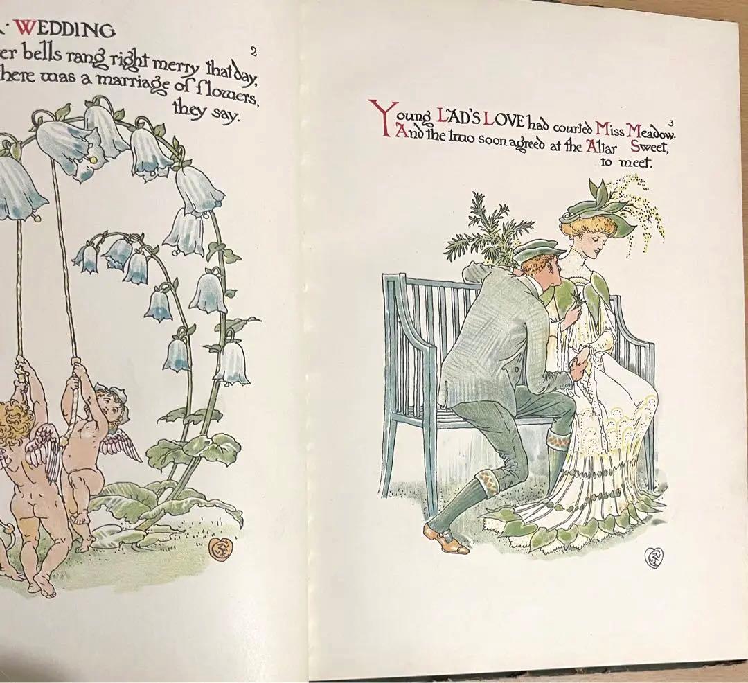 No.218レア 超希少 アンティーク 古書 洋書 絵本 ウォルター・クレイン