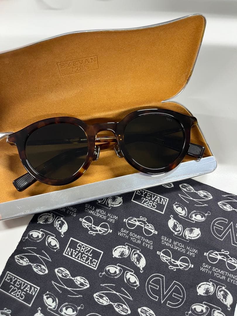 美品 EYEVAN7285 アイヴァン 740 301 サングラス べっ甲柄
